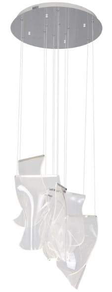 SILK P0371 Pendelleuchte LED, Ø: 55 cm, Korpus: Chrom