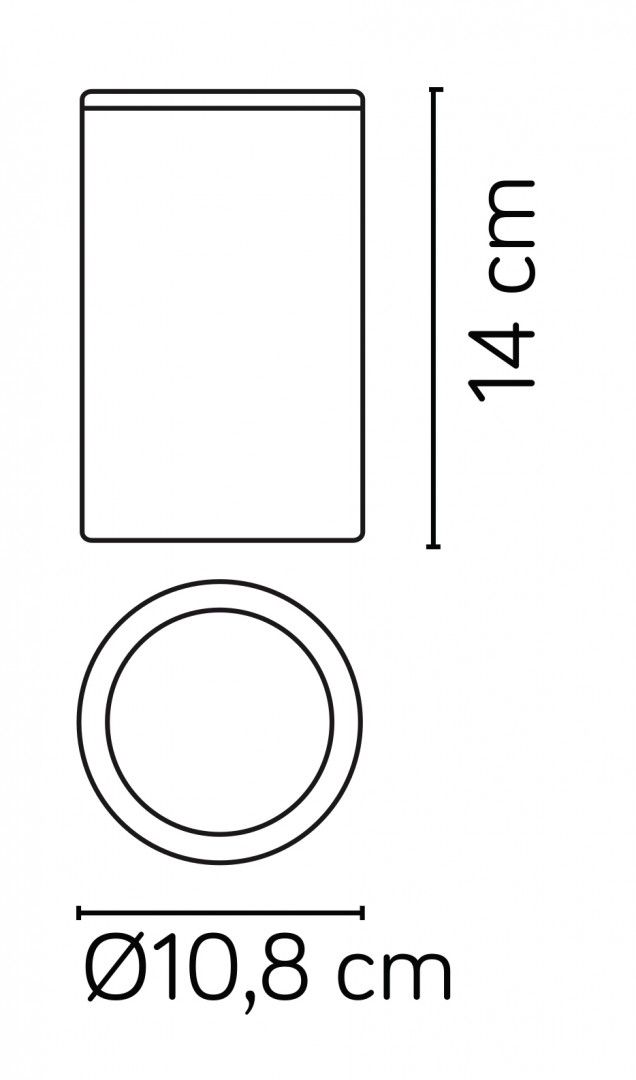 ADELA 7004 DG Wandleuchte außen, Korpus: Dunkelgrau