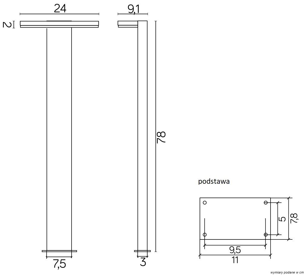 FLER 17602-780 DG Wegebeleuchtung, Korpus: Dunkelgrau