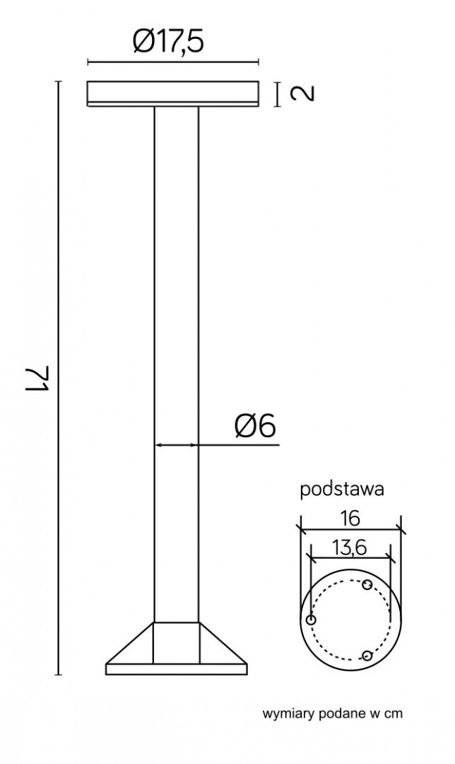 RONDO 1062-710 Sockelleuchte außen, Korpus: Grau