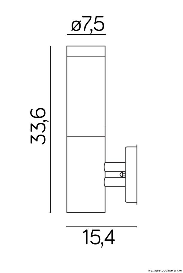 INOX ST 025 BL Wandleuchte außen, Korpus: Schwarz