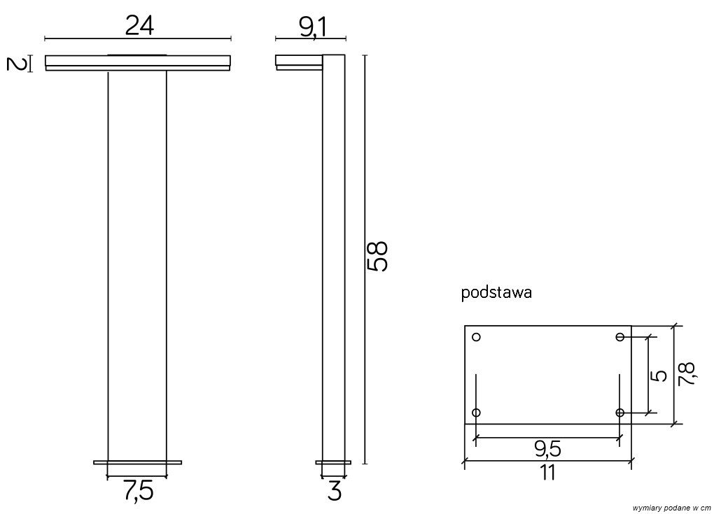FLER 17602-580 DG Wegebeleuchtung, Korpus: Dunkelgrau