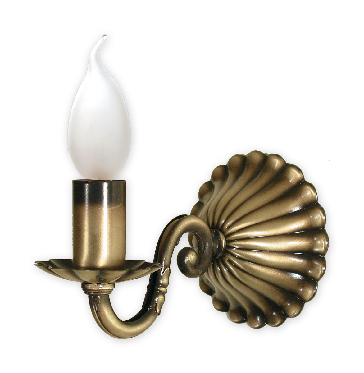 PRIMA PAT Wandleuchte 1-flammig, Korpus: Patina, kein Lampenschirm.