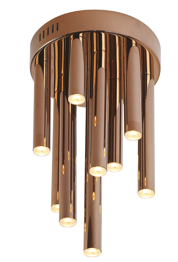 ORGANIC PL 0 C0116D Deckenleuchte LED, Ø: 20 cm, Korpus: Kupfer