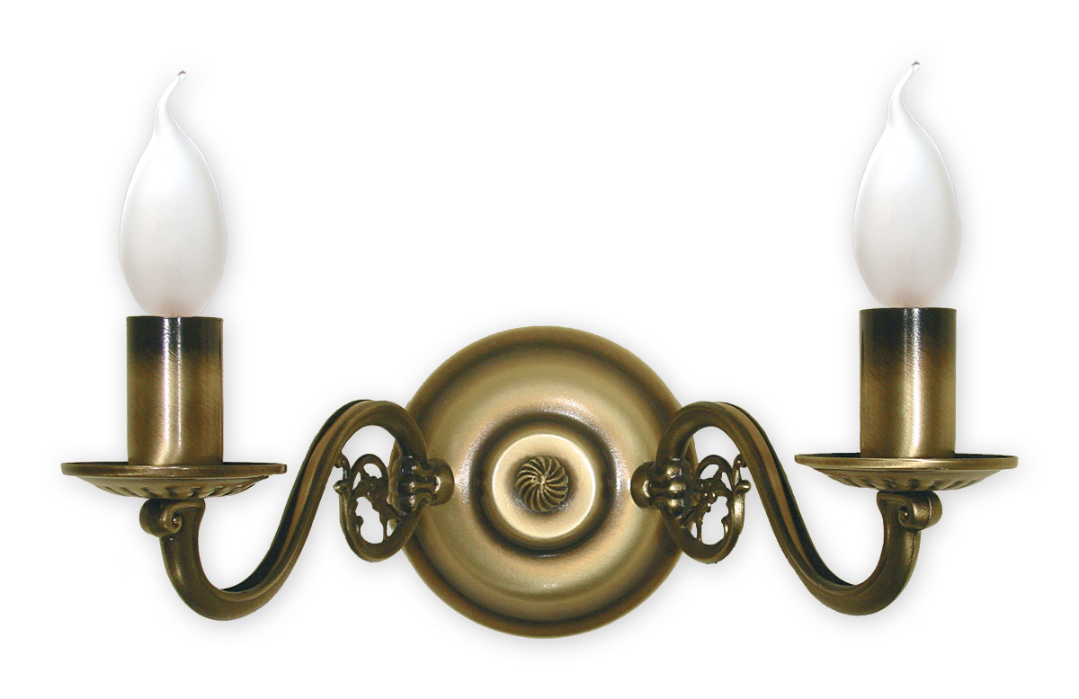 SWIECZNIK PAT Wandleuchte 2-flammig, Korpus: Patina, kein Lampenschirm.