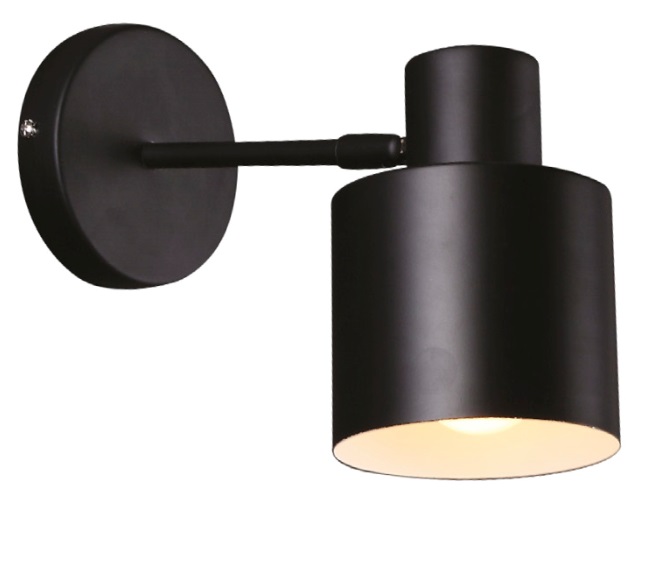 BLACK W0188 Wandleuchte 1-flammig, Korpus: Schwarz + Weiß