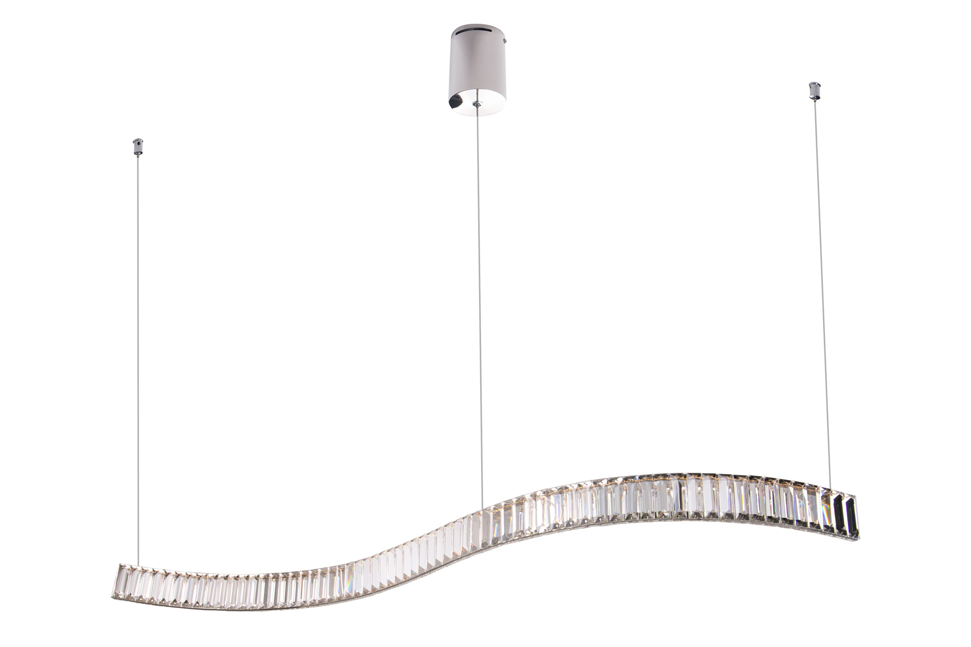 SAPHIR P0391 Pendelleuchte LED, Korpus: Chrom, Lampenschirm: Kristallglas (K9)