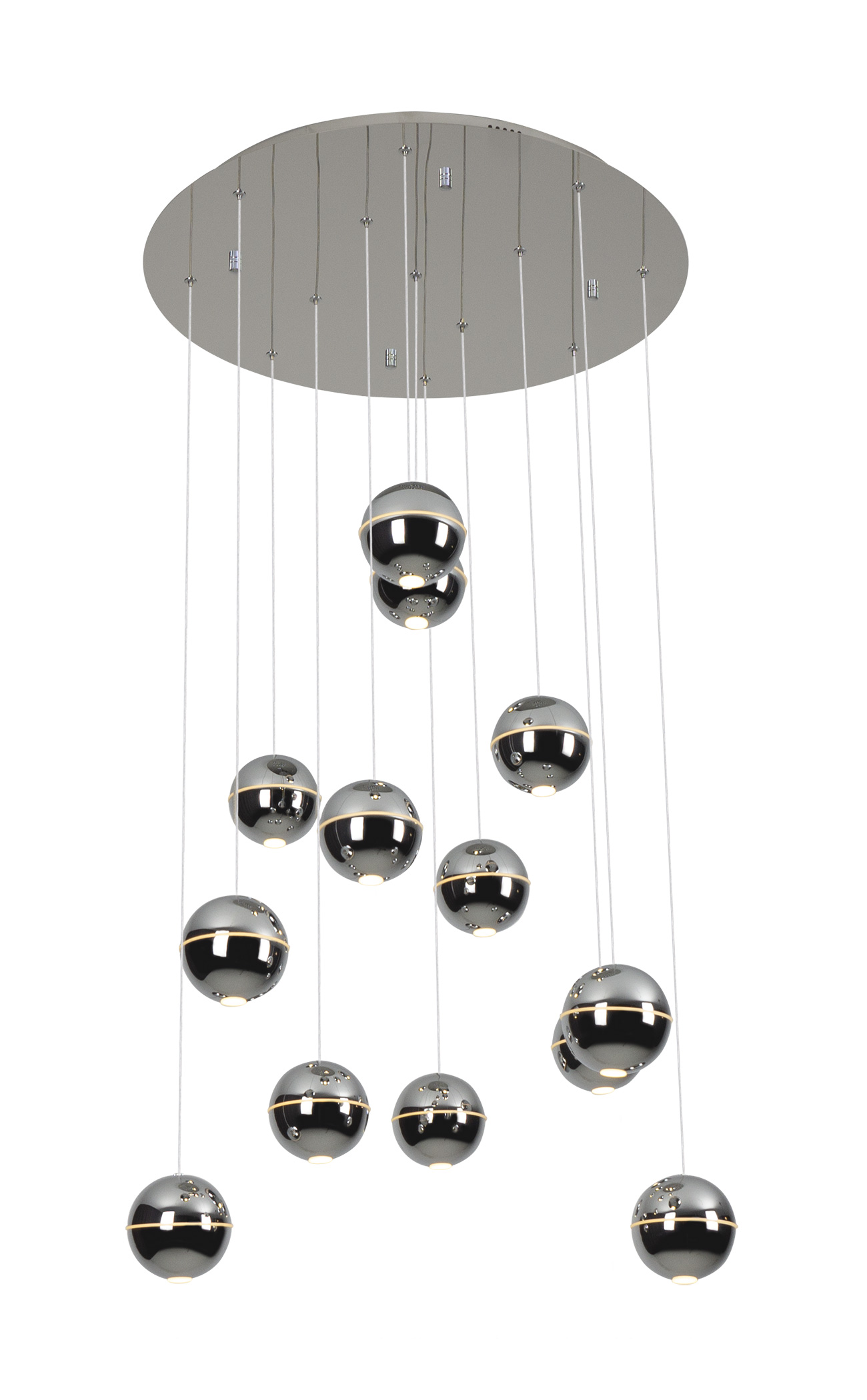 ZEN P0317 Pendelleuchte LED, Ø: 60 cm, Korpus: Chrom