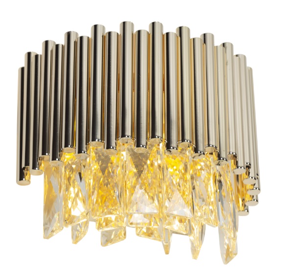 PASSION W0250 Wandleuchte 3-flammig, Korpus: Gold, Lampenschirm: Glas