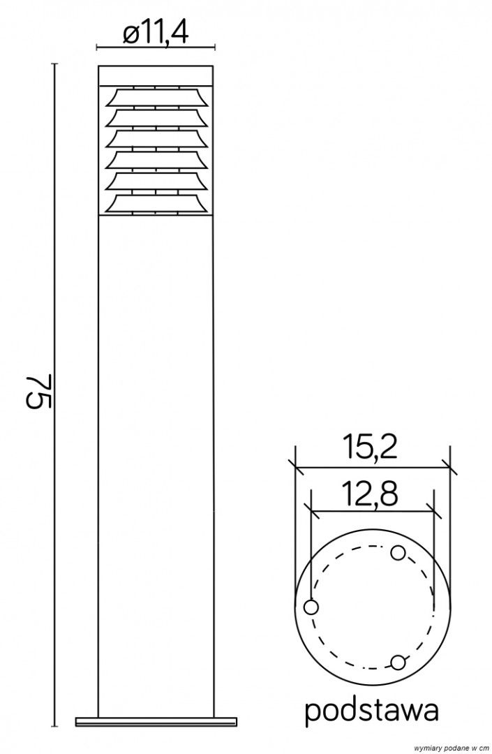 JOY 91065L-750 Sockelleuchte außen, Korpus: Gebürsteter Stahl