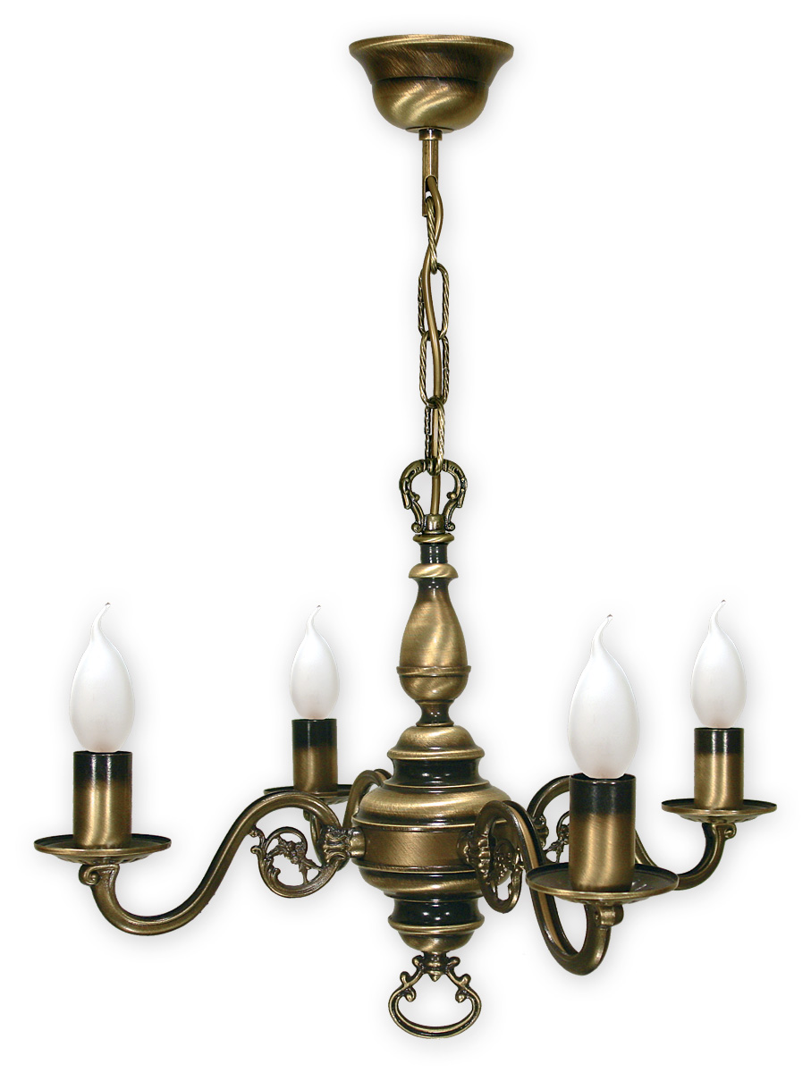 SWIECZNIK PAT Pendelleuchte 4-flammig, Korpus: Patina, kein Lampenschirm.