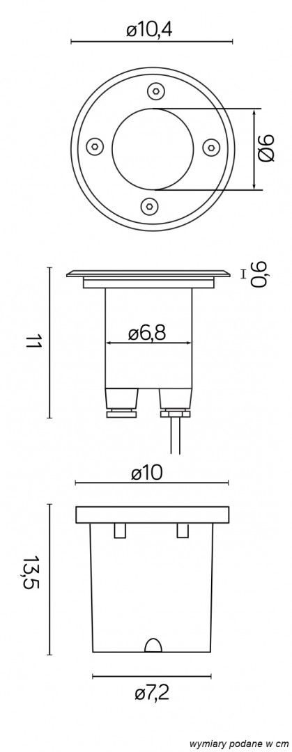 PABLA 3725 A Bodeneinbauleuchte außen, Korpus: Gebürsteter Stahl