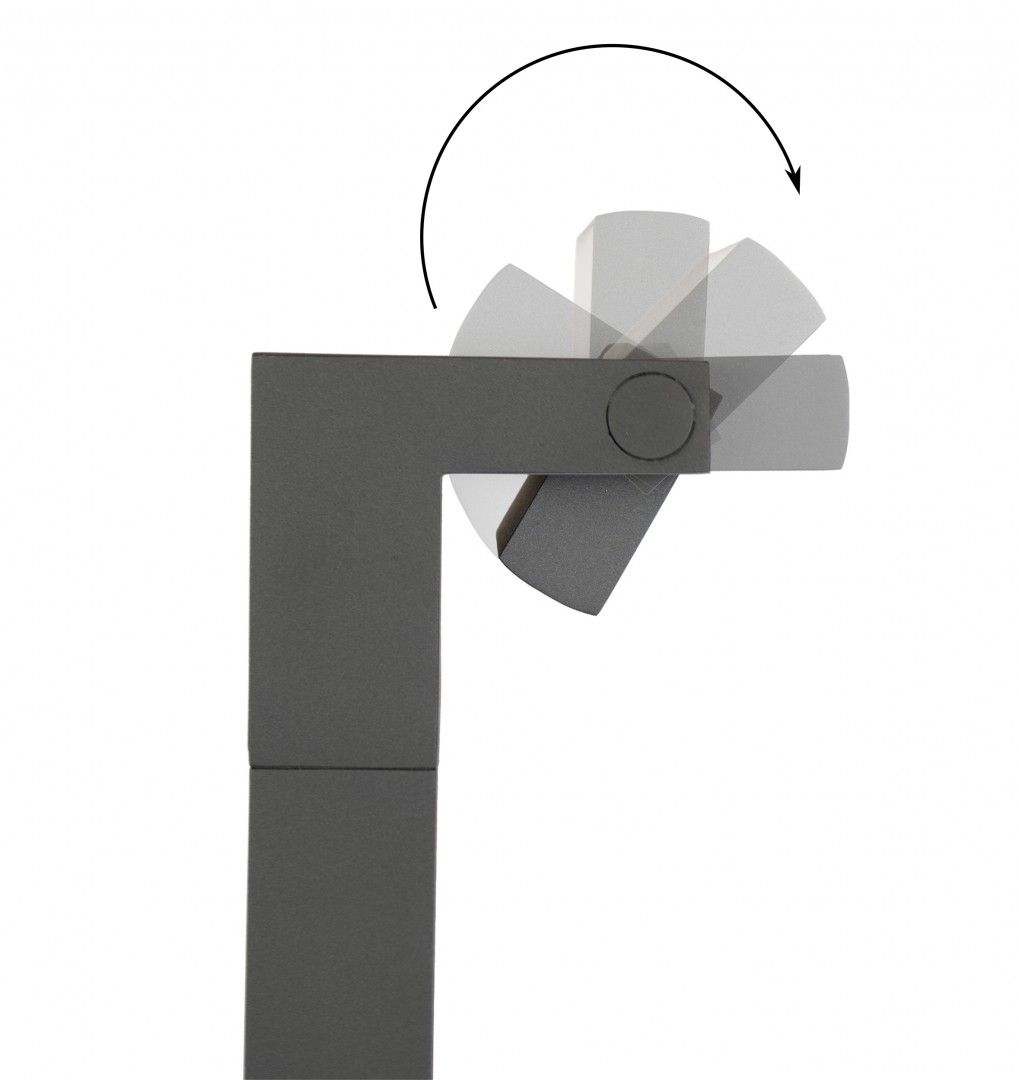 ROTA RT-780 Sockelleuchte außen, Korpus: Dunkelgrau