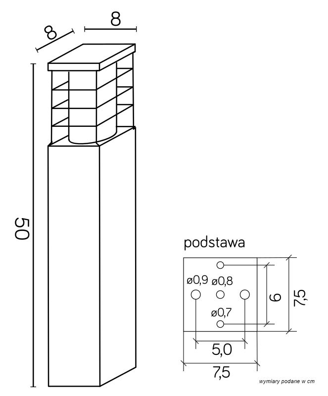 RADO II 2 DG Sockelleuchte außen, Korpus: Dunkelgrau