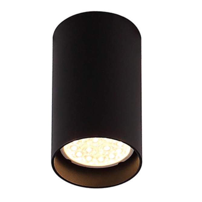 PET ROUND C0142 Spot 1-flammig, Ø: 6 cm, Korpus: Schwarz