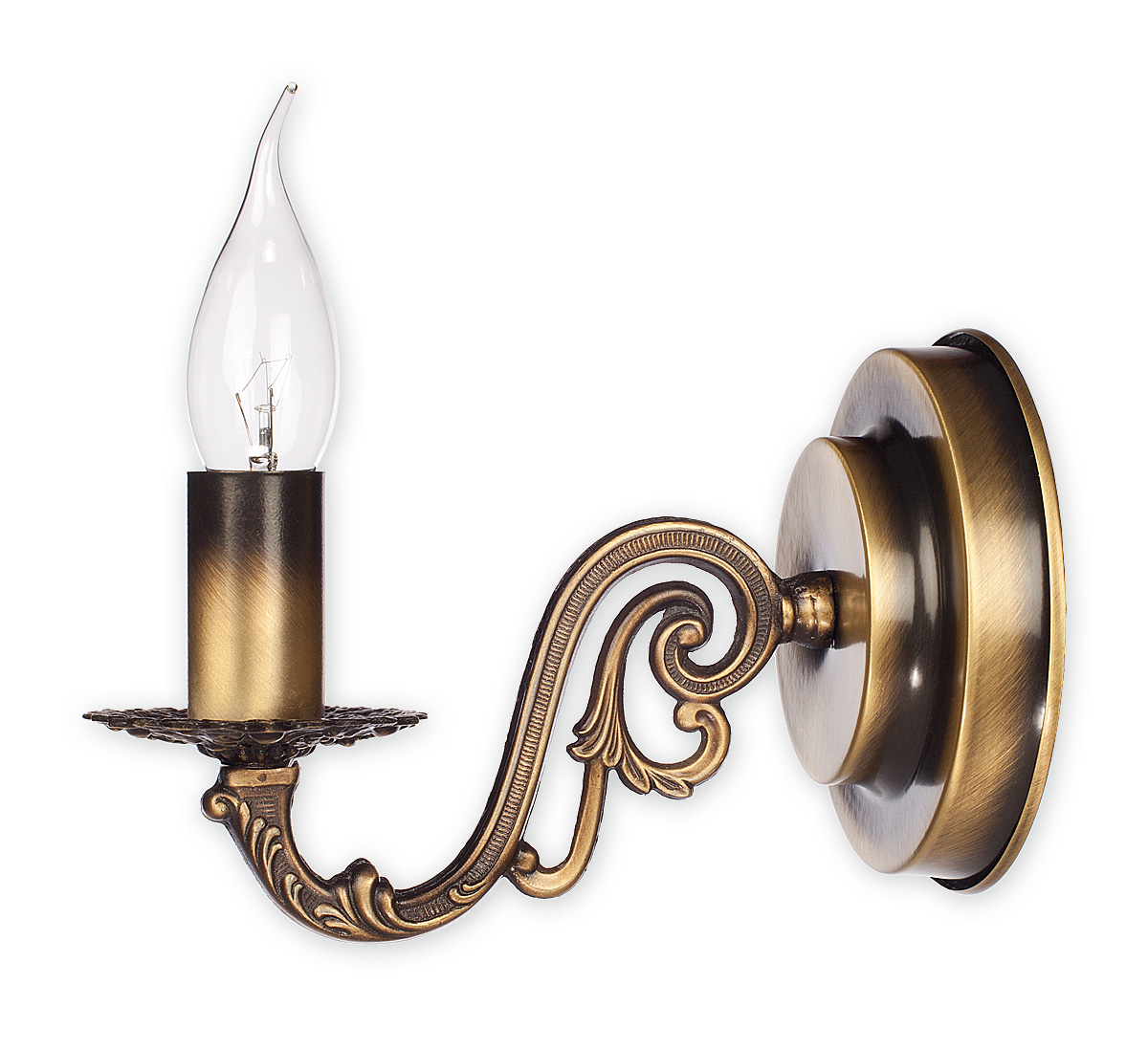 ARKADIA PLUS PAT Wandleuchte 1-flammig, Korpus: Patina, Lampenschirm: Alabaster