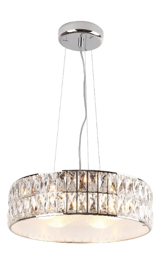 DIAMANTE P0236 Pendelleuchte 5-flammig, Ø: 38 cm, Korpus: Chrom