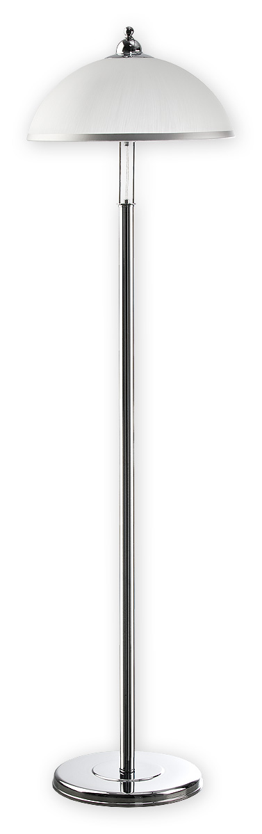 FLEX CH Stehlampe 1-flammig, Korpus: Chrom, Lampenschirm: Weiß