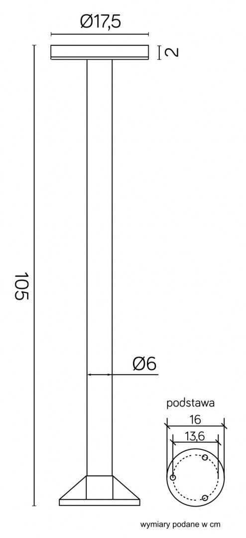 RONDO 1062-1050 Sockelleuchte außen, Korpus: Grau