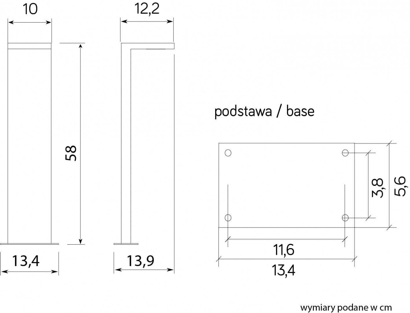 KARO KR-580 Wegebeleuchtung, Korpus: Dunkelgrau