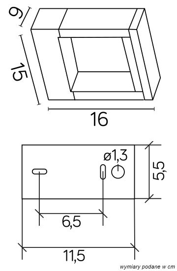 FORM YB19504 Wandleuchte außen, Korpus: Dunkelgrau