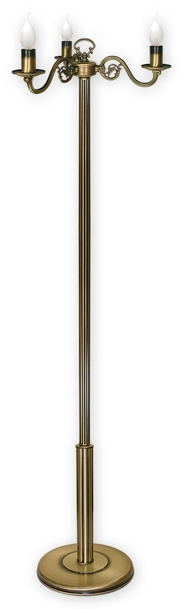 SWIECZNIK PAT Stehlampe 3-flammig, Korpus: Patina, kein Lampenschirm.