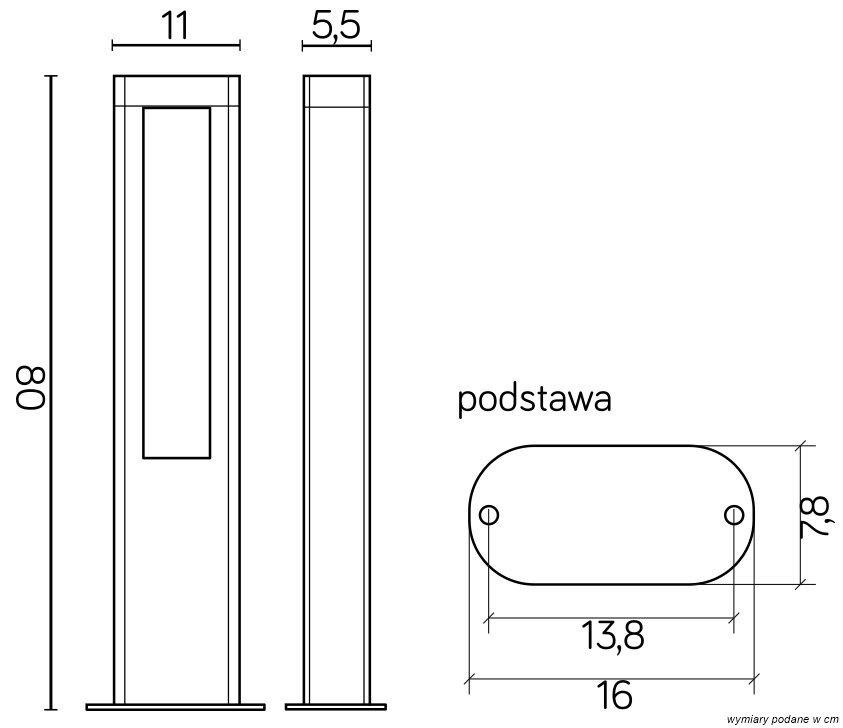 EVO GL15403 Sockelleuchte außen, Korpus: Dunkelgrau