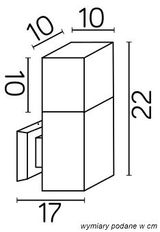 CUBE CB-MAX K DG Wandleuchte außen, Korpus: Dunkelgrau