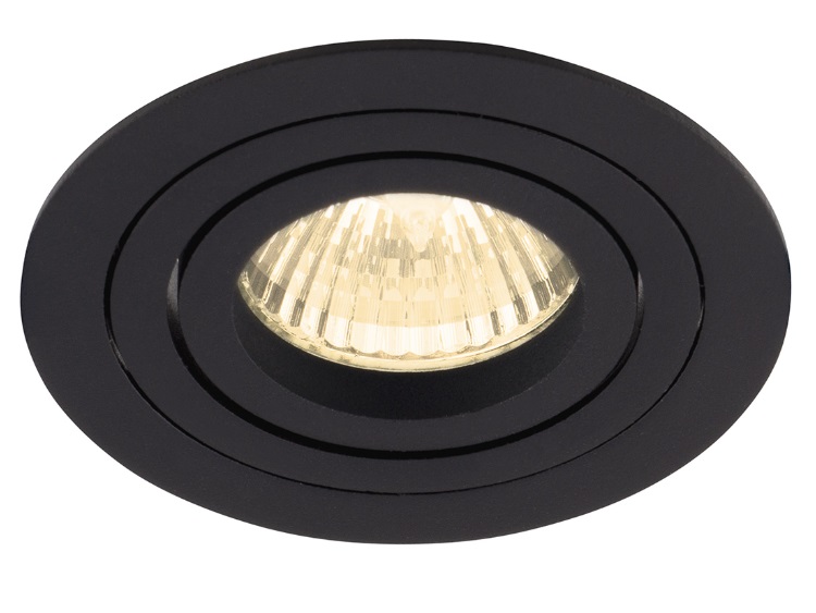 SIGNAL I H0086 Einbaustrahler 1-flammig, Ø: 9 cm, Korpus: Schwarz