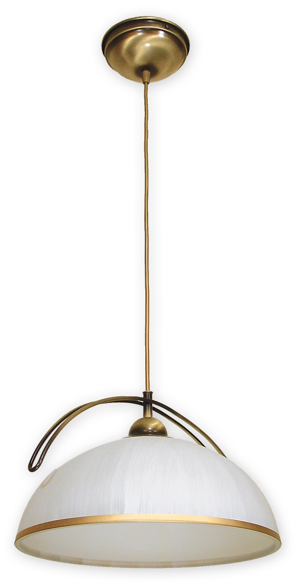 FLEX PAT Pendelleuchte 1-flammig, Korpus: Patina, Lampenschirm: Weiß
