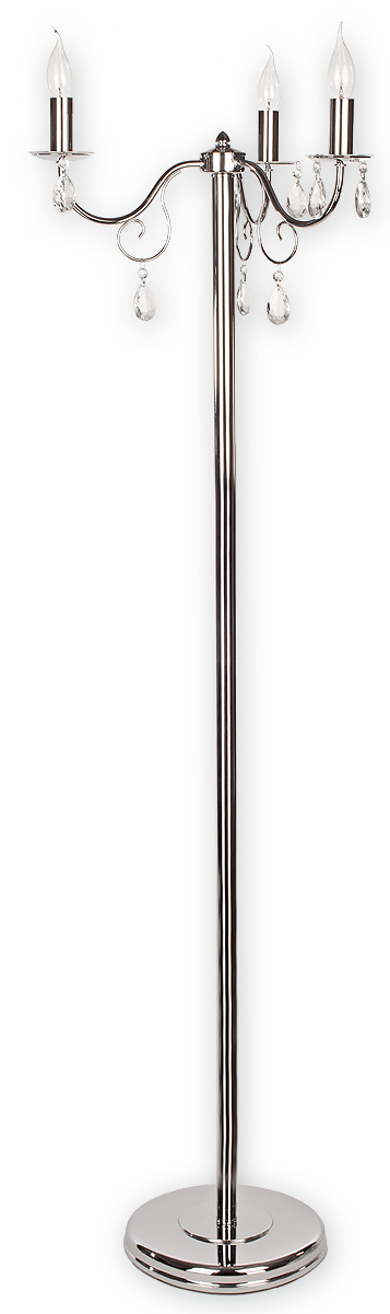 VELIO CH Stehlampe 3-flammig, Korpus: Chrom, kein Lampenschirm.
