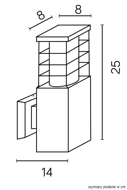 RADO II K BL Sockelleuchte außen, Korpus: Schwarz