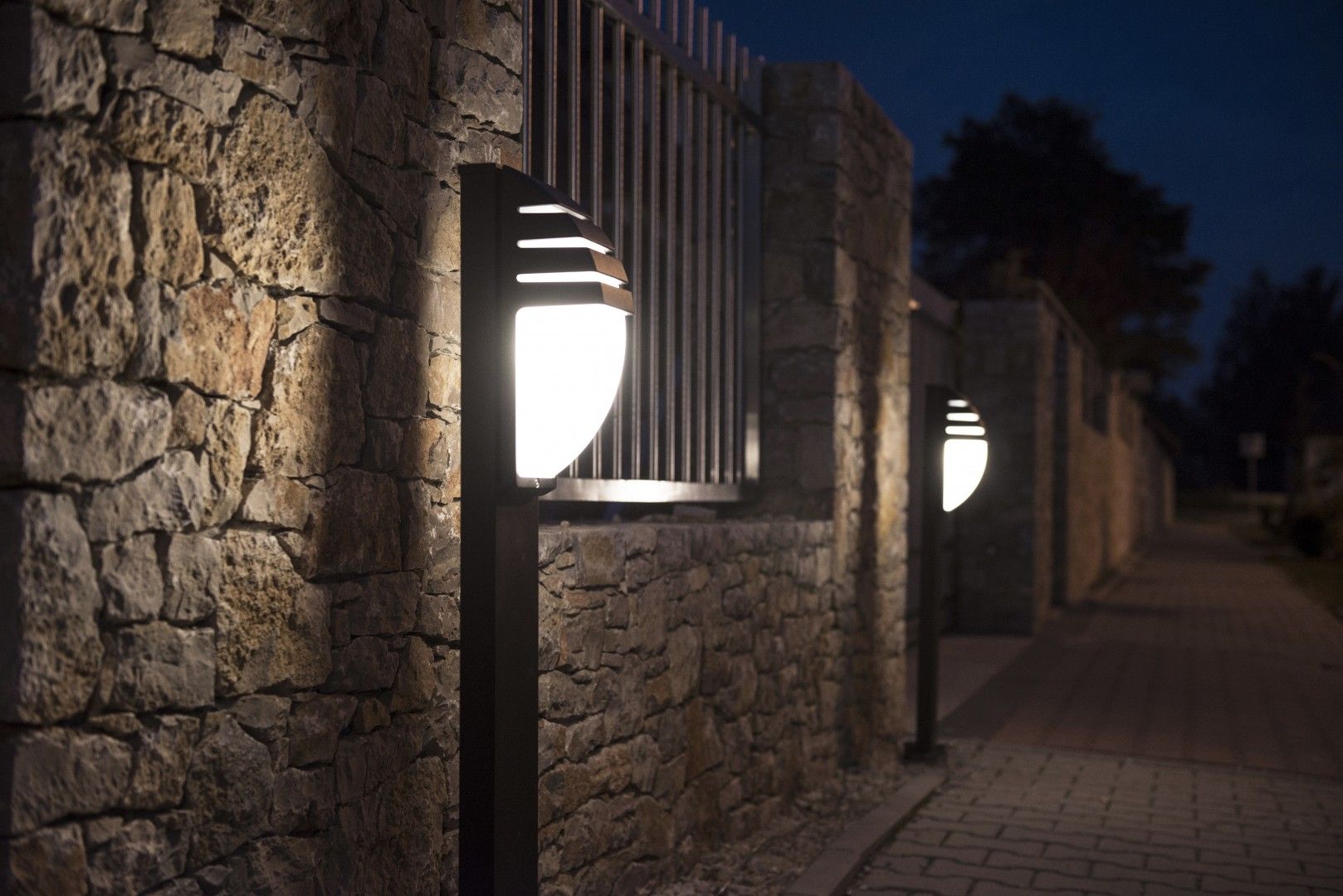 CITY 11836 R AL Sockelleuchte außen, Korpus: Silber