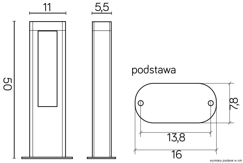 EVO GL15402 Sockelleuchte außen, Korpus: Dunkelgrau