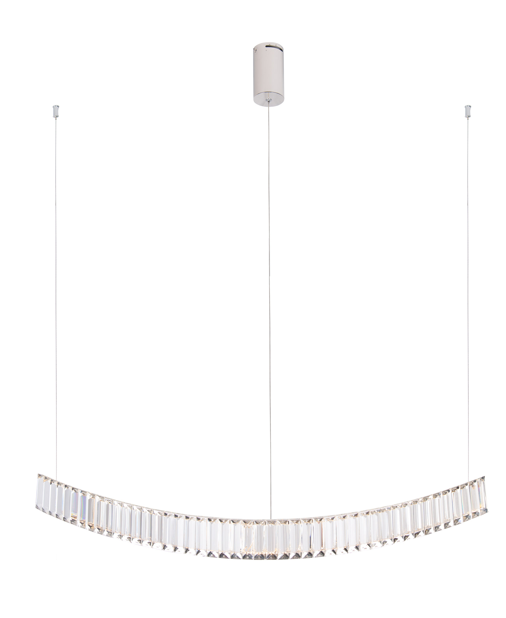 SAPHIR P0392 Pendelleuchte LED, Korpus: Chrom, Lampenschirm: Kristallglas (K9)