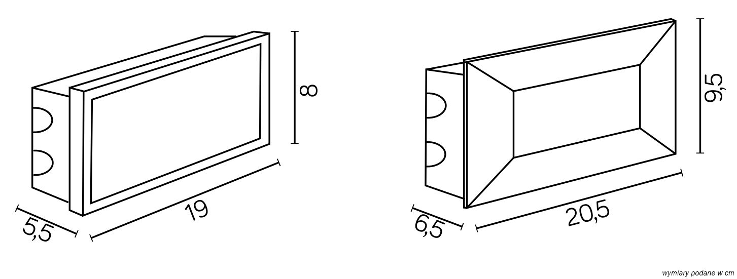 MUR C 04 Wandeinbauleuchte außen, Korpus: Gebürstetes Aluminium