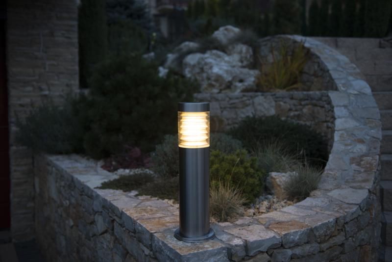 JOY 91065L-750 Sockelleuchte außen, Korpus: Gebürsteter Stahl