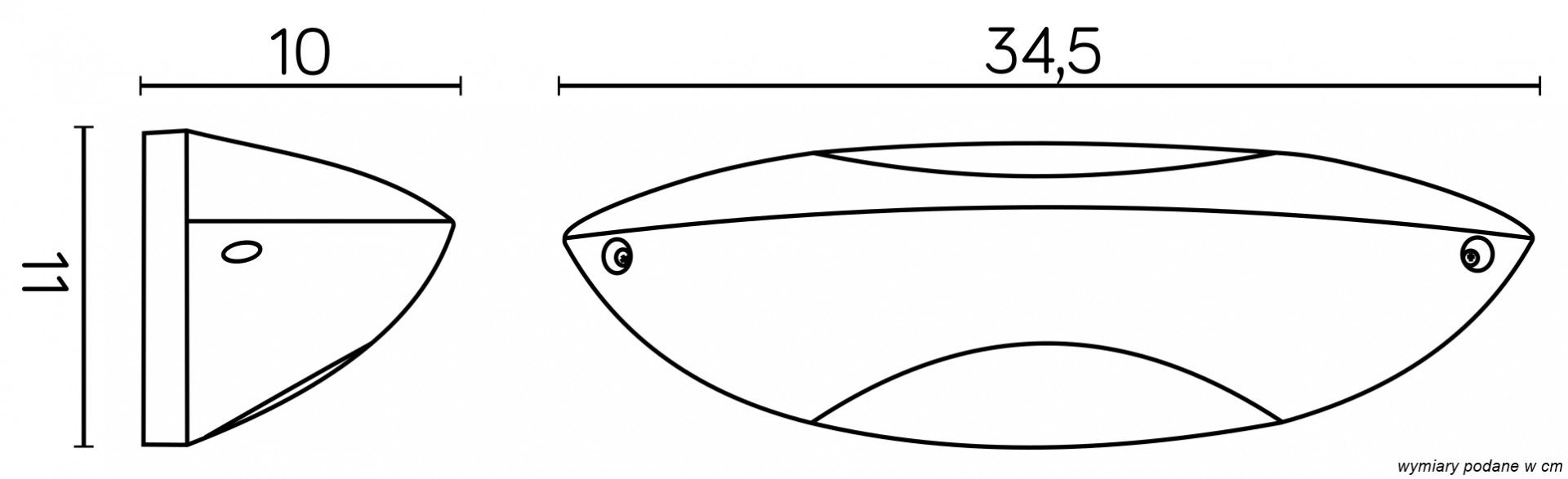 LENA 91172 BL Wandleuchte außen, Korpus: Schwarz