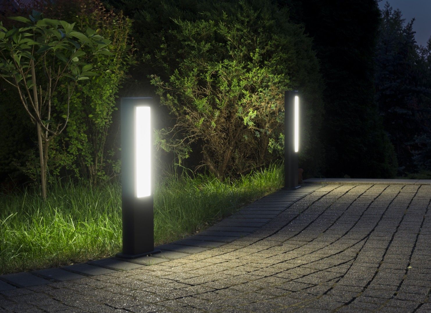 EVO GL15403 Sockelleuchte außen, Korpus: Dunkelgrau