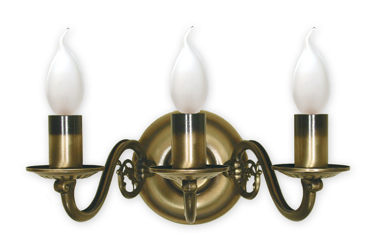 SWIECZNIK PAT Wandleuchte 3-flammig, Korpus: Patina, kein Lampenschirm.