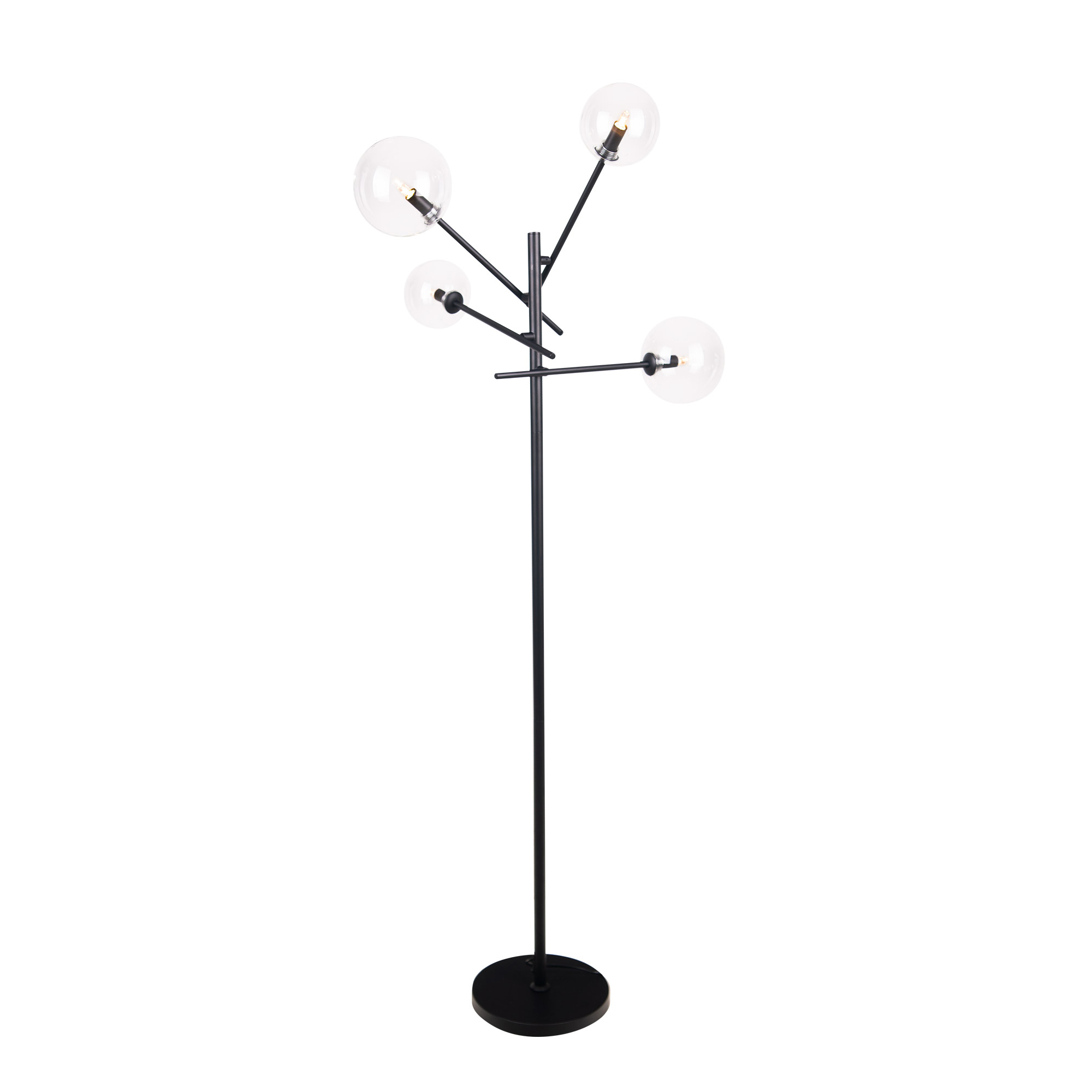 LOLLIPOP BK F0051 Stehlampe 4-flammig, Ø: 60 cm, Korpus: Schwarz LOLLIPOP BK F0051 Stehlampe 4-flammig, Ø: 60 cm, Korpus: Schwarz