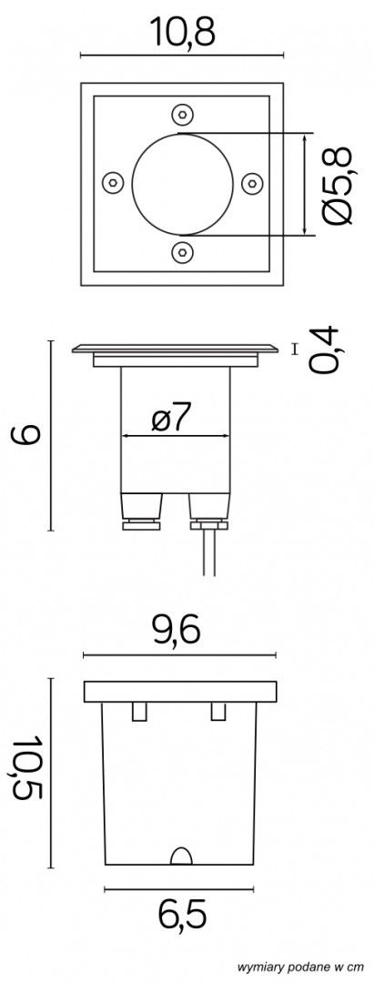 LEDA ST 5024 B  Wegebeleuchtung, Korpus: Gebürsteter Stahl