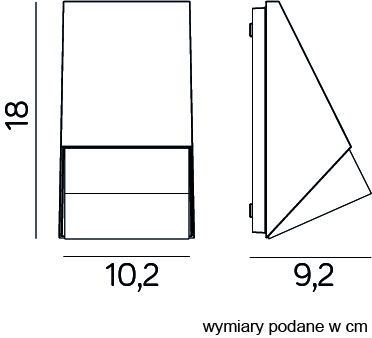 OLI M1503 Wandleuchte außen, Korpus: Dunkelgrau