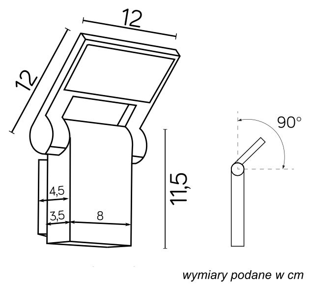 NEO 11701 DG Wandleuchte außen, Korpus: Dunkelgrau