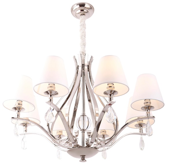 PALACE P0111 Pendelleuchte 8-flammig, Ø: 80 cm, Korpus: Chrom