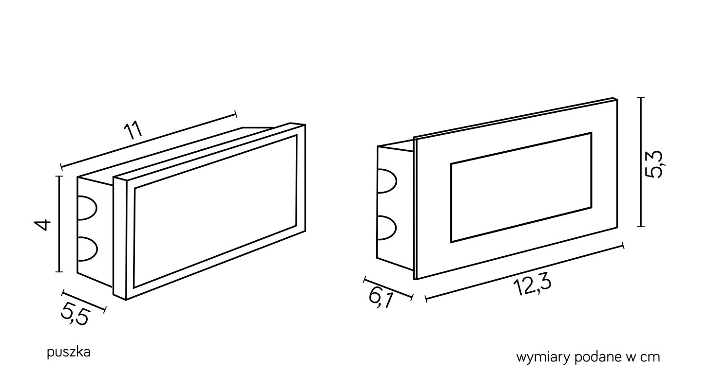 MUR E 04 Wandeinbauleuchte außen, Korpus: Gebürstetes Aluminium