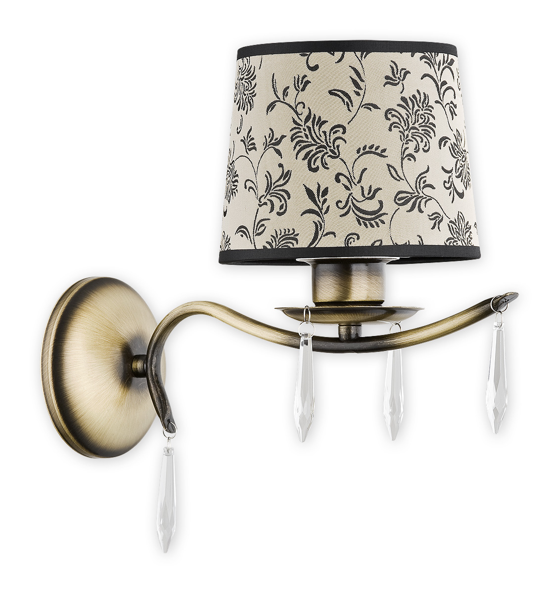 AGILA PAT Wandleuchte 1-flammig, Korpus: Patina, Lampenschirm: Beige