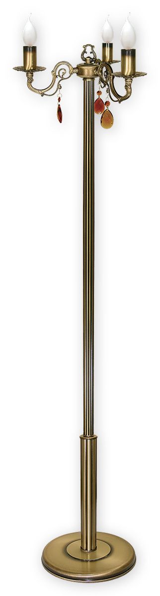 ANTARES PAT Stehlampe 3-flammig, Korpus: Patina, kein Lampenschirm.