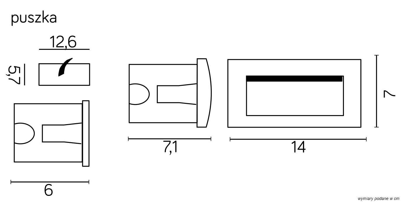 MUR-LED M2031 Wandeinbauleuchte außen, Korpus: Dunkelgrau