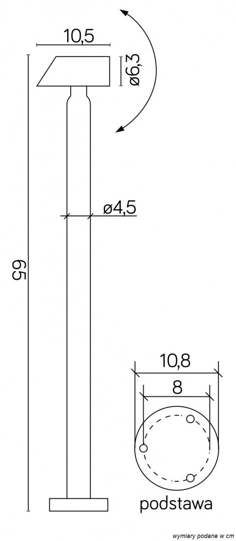 SIGMA 1061-650  Strahler außen, Korpus: Silber